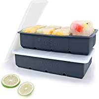 Bandejas de hielo de silicona con tapas- molde de hielo de gran tamaño- fácil de quitar y sin BPA para alimentos para…